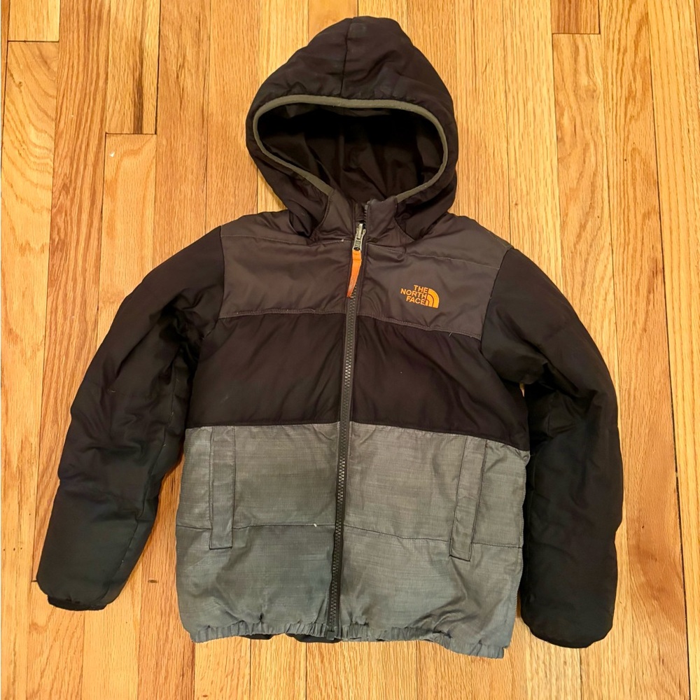 The North Face Kids' Black and Gray reversible coat